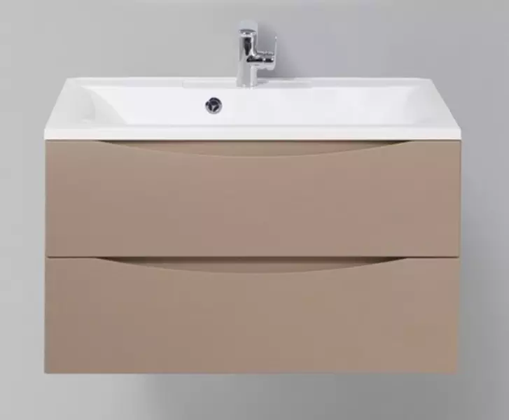 Тумба с раковиной «Belbagno» Marino 80 (BB800/450-LV-MR-PR) подвесная Cappuccino Lucido