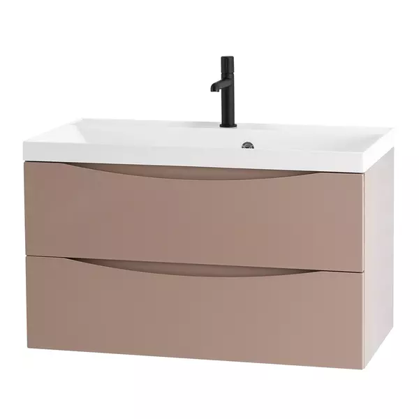 Тумба с раковиной «Belbagno» Marino 80 (BB800/450-LV-MR-AST) подвесная Cappuccino Lucido