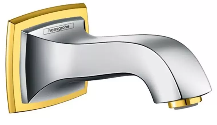 Излив к смесителю «Hansgrohe» Metropol Classic 13425090 17,1 хром/золото