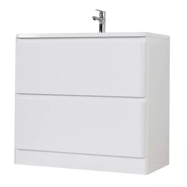 Тумба с раковиной «Belbagno» Albano 100 (BB1000/455-LV-MR-ALR) Bianco Lucido