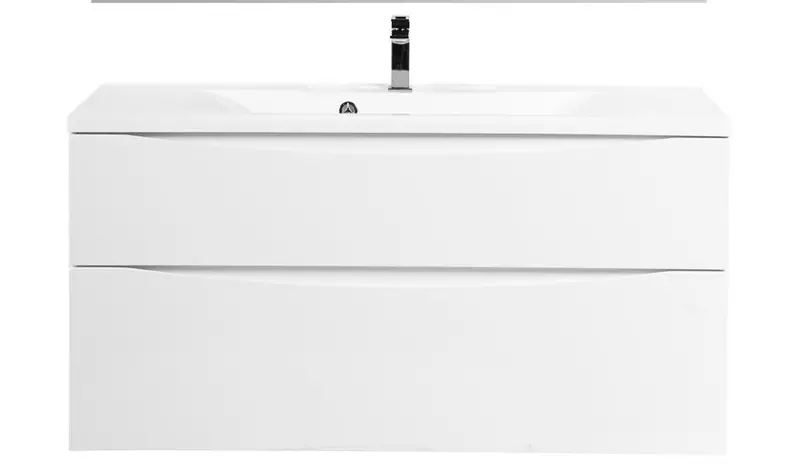 Тумба с раковиной «Belbagno» Marino-H60 110 (BB1100/450-LV-MR-PR 110/45) подвесная Bianco Lucido