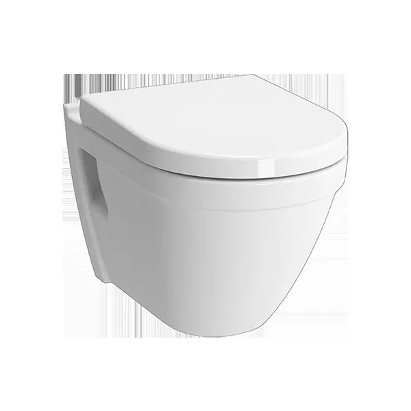 Подвесной унитаз безободковый «Vitra» S50 7740B003-0075 (110-003-019) белый с сиденьем дюропласт с микролифтом белое