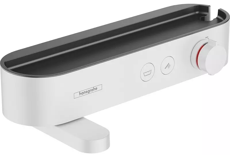 Смеситель для ванны «Hansgrohe» ShowerTablet Select 24340700 с термостатом белый матовый