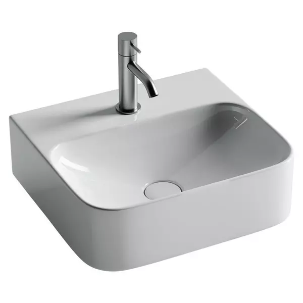 Рукомойники  Блюмарт Раковина «Ceramica Nova» Aura 44/40 CN2005 фарфоровая белая