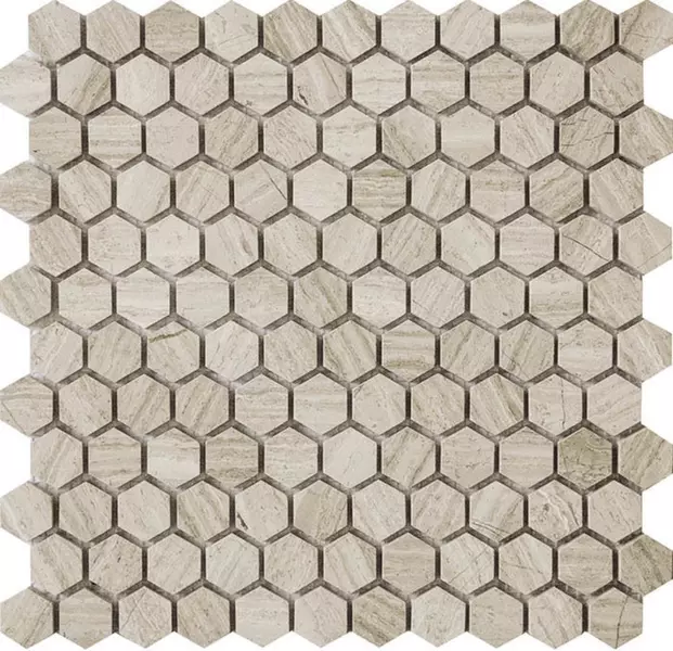 Мозаика «Q-Stones» QS-Hex011-25H/10 Glossy 30,5x30,5 78799209 серо-коричневый