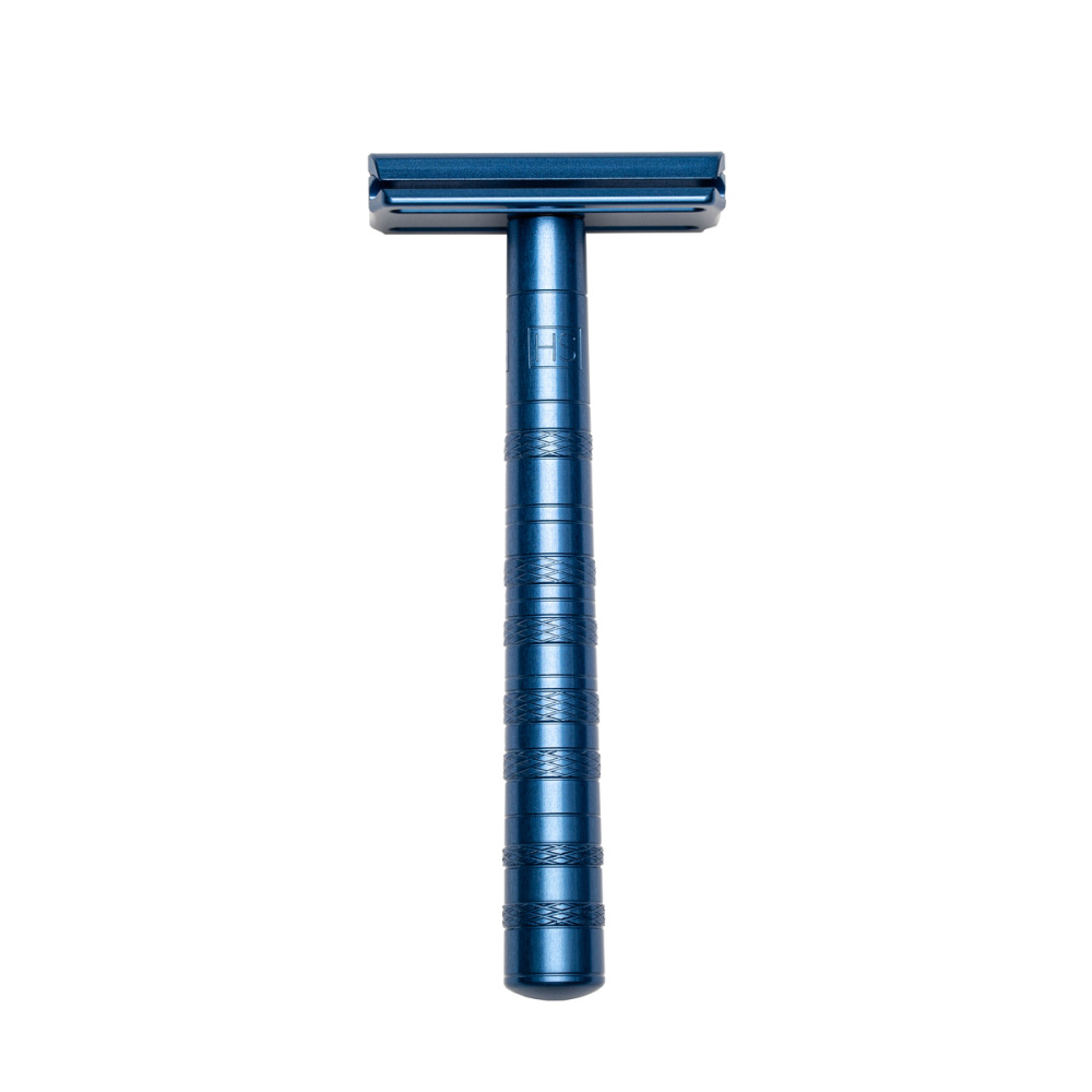 Т-образная бритва Henson Shaving AL13, синяя, Medium