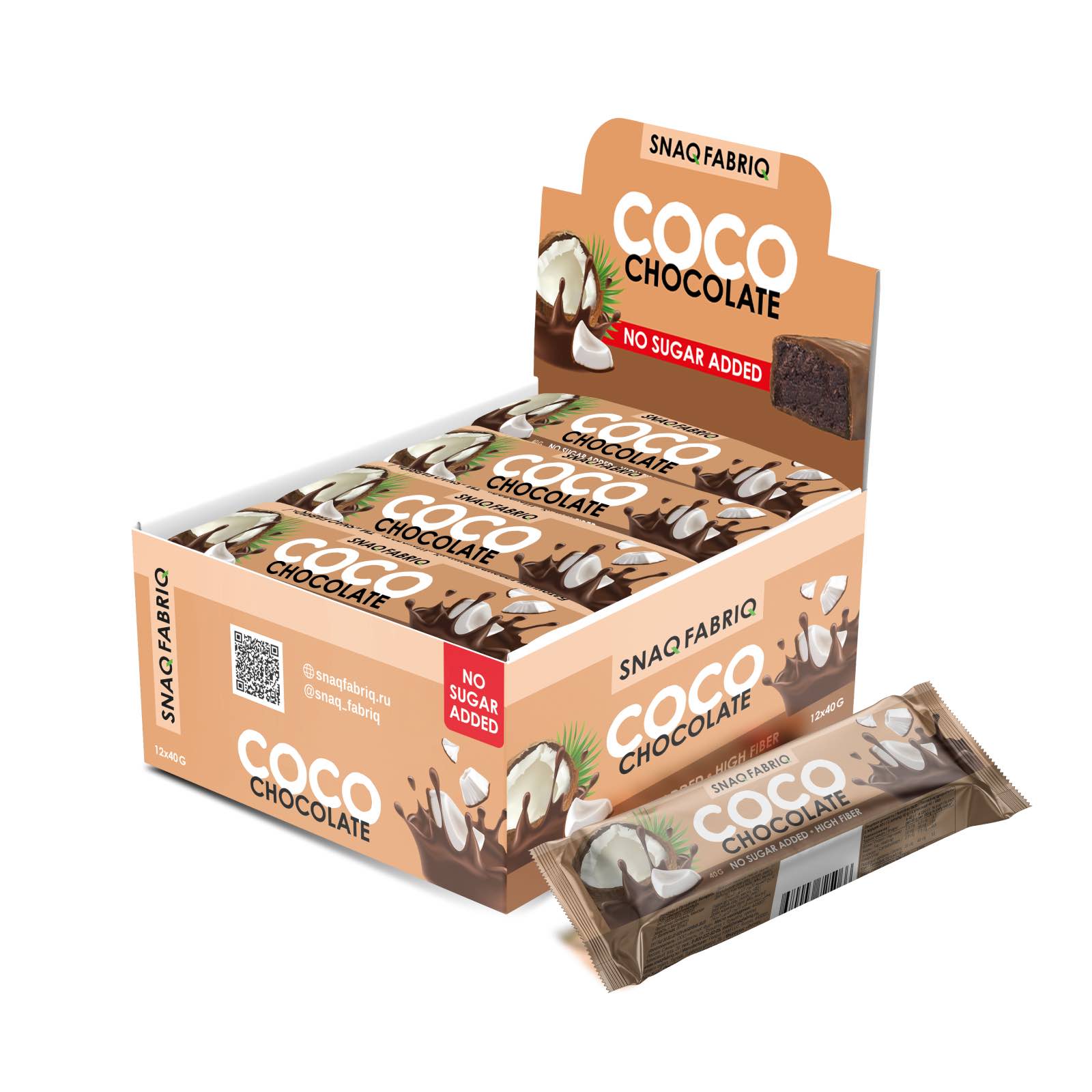 Батончик в шоколаде COCO - Шоколадный кокос (12 шт.)