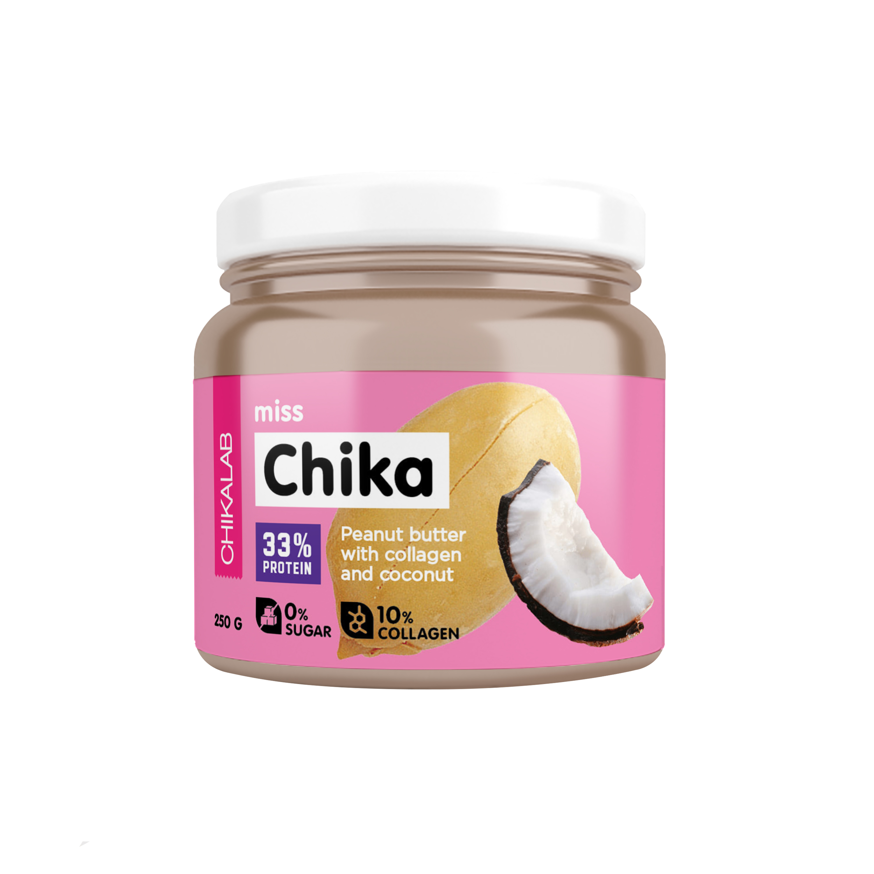 Паста Chikalab - MISS CHIKA Арахисовая паста с кокосом