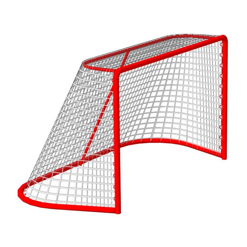  Сетка хоккей 40*40 (1,25x1,85x1,30м) d2,0 мм, белый ПА, (пара) Zavodsporta