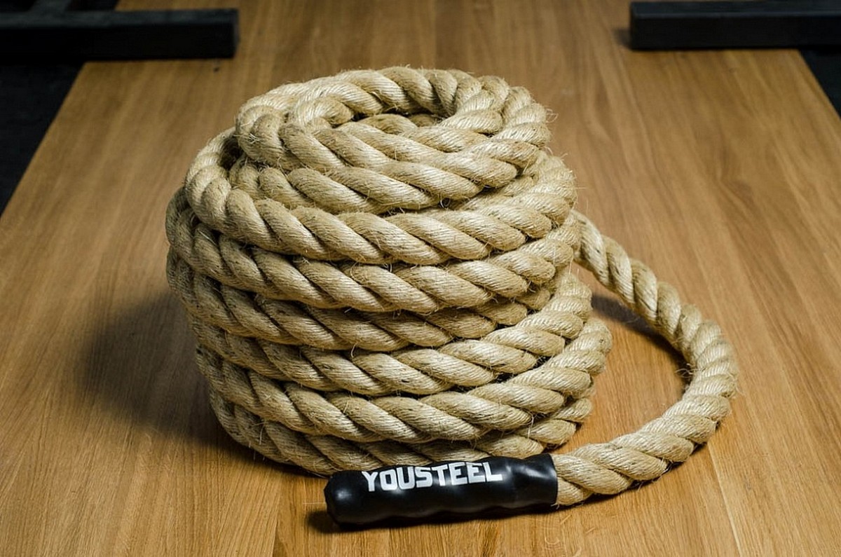  Канат для лазания YouSteel D38мм, волокно Sisal, длина 6 м