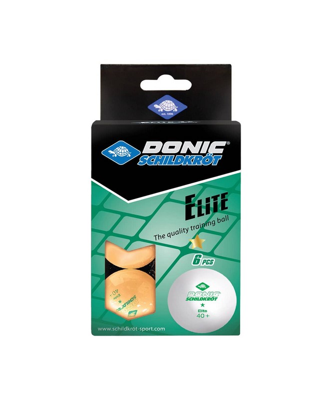  Мяч для настольного тенниса Donic 1* Elite, 6 шт, оранжевый