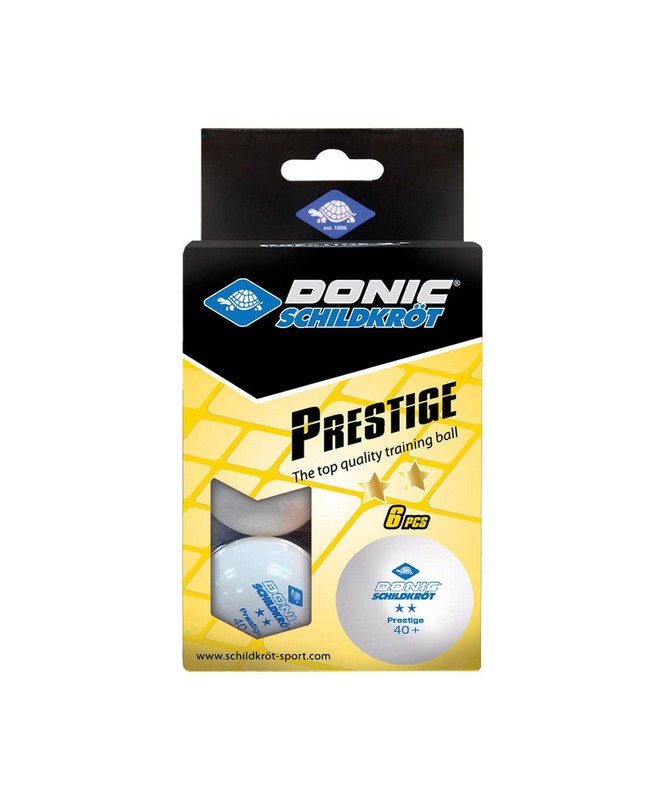 Мячи для настольного тенниса  Дом Спорта Мяч для настольного тенниса Donic 2* Prestige, 6 шт, белый