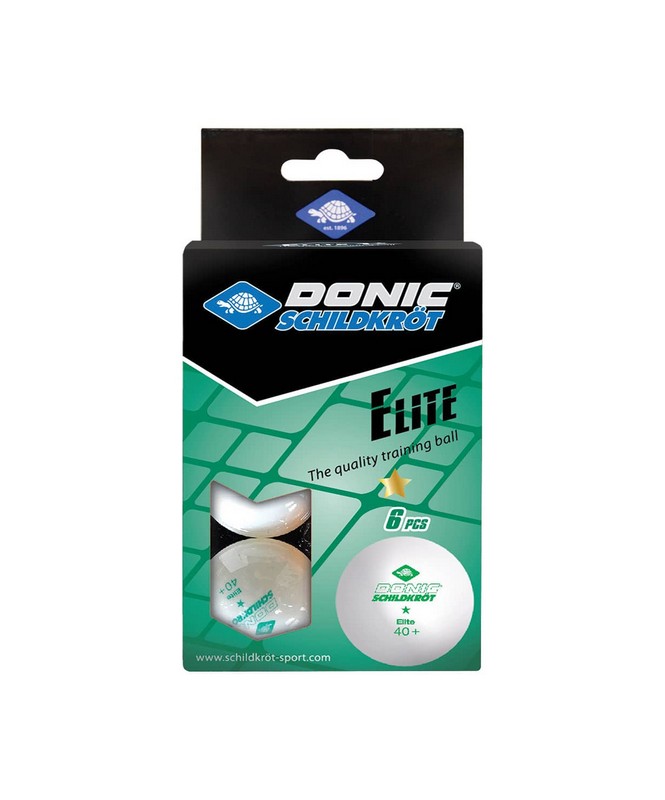   Дом Спорта Мяч для настольного тенниса Donic 1* Elite, 6 шт, белый