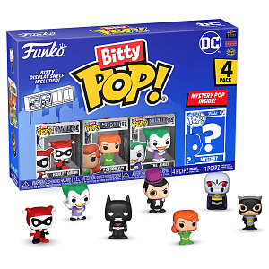 Фигурка Funko Bitty POP DC Comics S3 - Harley Quinn / Poison Ivy / Joker / Mystery (1 of 4) (4PK) (71313)