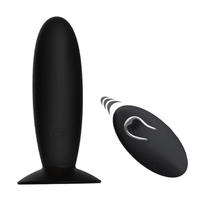   IntimShop Анальная пробка с вибрацией и пультом ДУ Pretty Love Remonte Control Vibrating Plug, черный