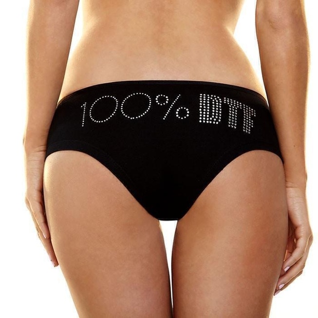 Трусики-Слип Coquette 100% DTF, черный SM