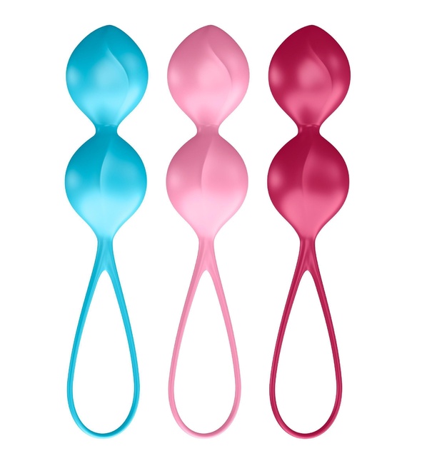 Цельнолитые шарики  IntimShop Набор вагинальных шариков Satisfyer V Balls