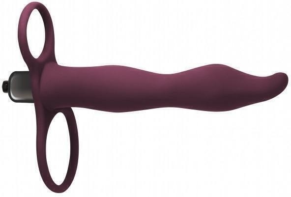   IntimShop Вибронасадка для двойного проникновения Lola Games Pure Passion Flirtini, бордовая