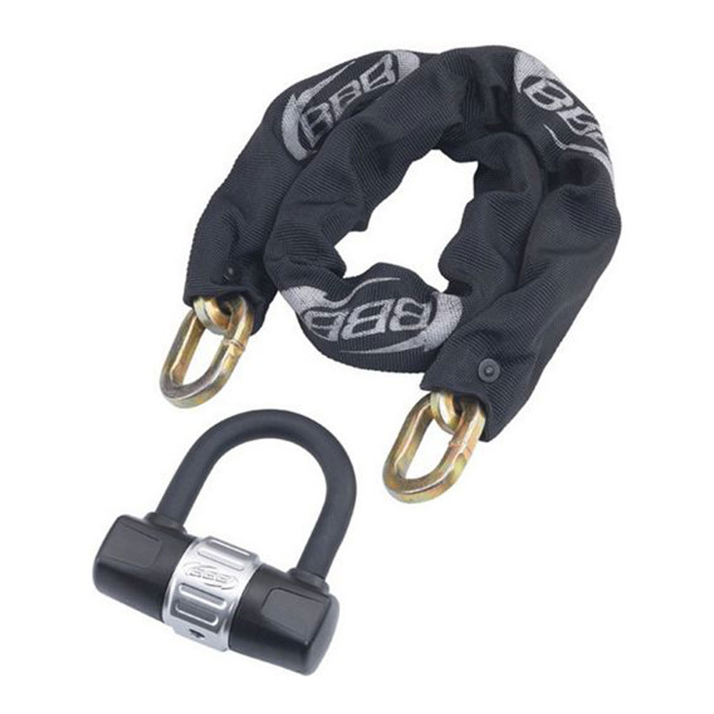 Замки противоугонные  КАНТ Замок Велосипедный Bbb Powerchain 10Mmx10Mm X 1000M Chain + 100 X 110Mm U Lock