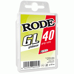 Мази и парафины Безфтористый Парафин Rode Glider Red 60Gr.