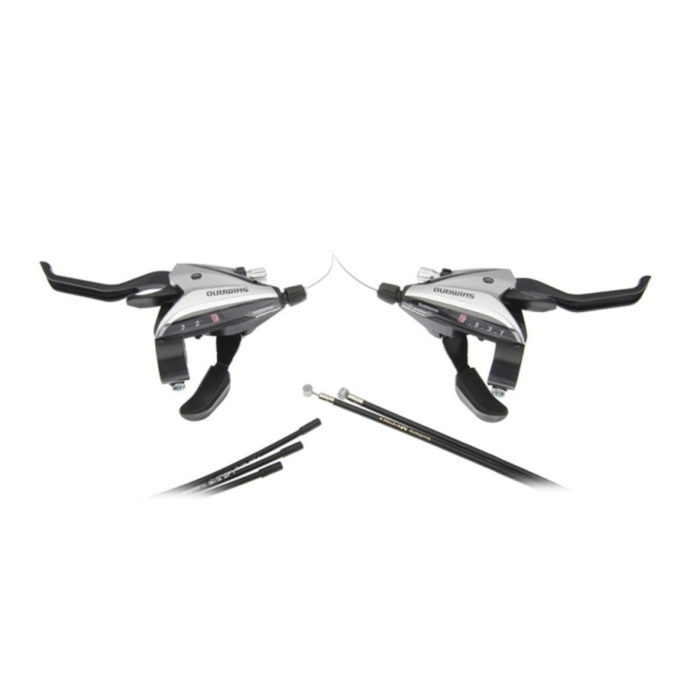 Комбо Ручки Shimano 2018 Acera, Ef65, Лев/пр, 3X9Ск, Тр.+Оплетк Серебрянный