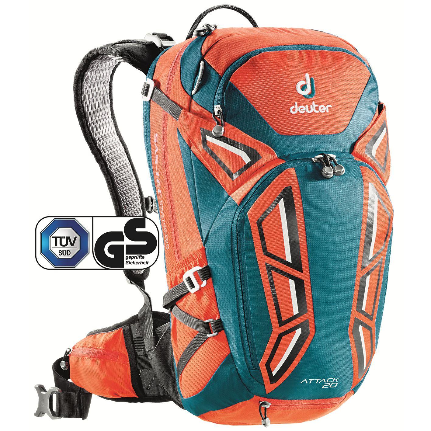 Велорюкзаки  КАНТ Рюкзак Deuter 2018 Attack 20 Papaya-Petrol