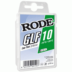 Мази и парафины Низкофтористый Парафин Rode Glider Low Fluor Green 6Ogr.
