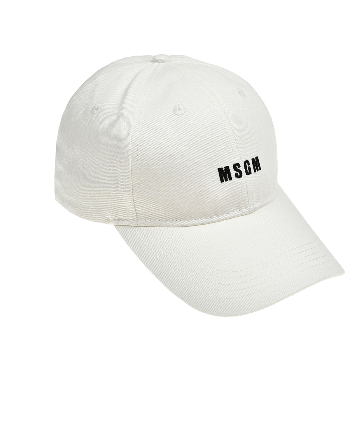 Головные уборы Кепка с вышитым черным логотипом, белая MSGM