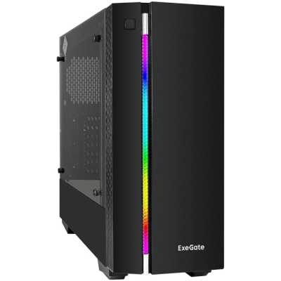 Exegate EVO-9201 Black-RGB Light без БП