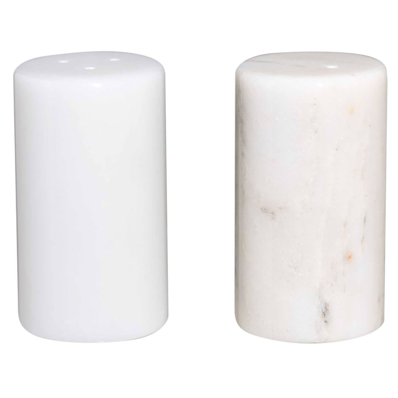 (W)Набор для соли и перца, 9 см, мрамор, белый, Marble