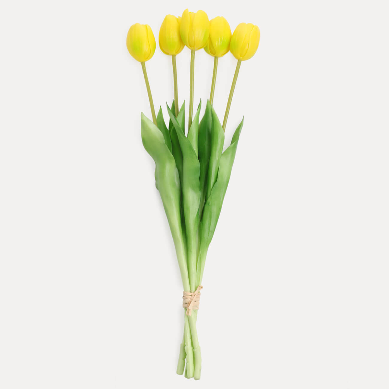 Декоративные цветы Букет искусственный, 44 см, ТЭП, желтый, Тюльпаны, Tulip garden