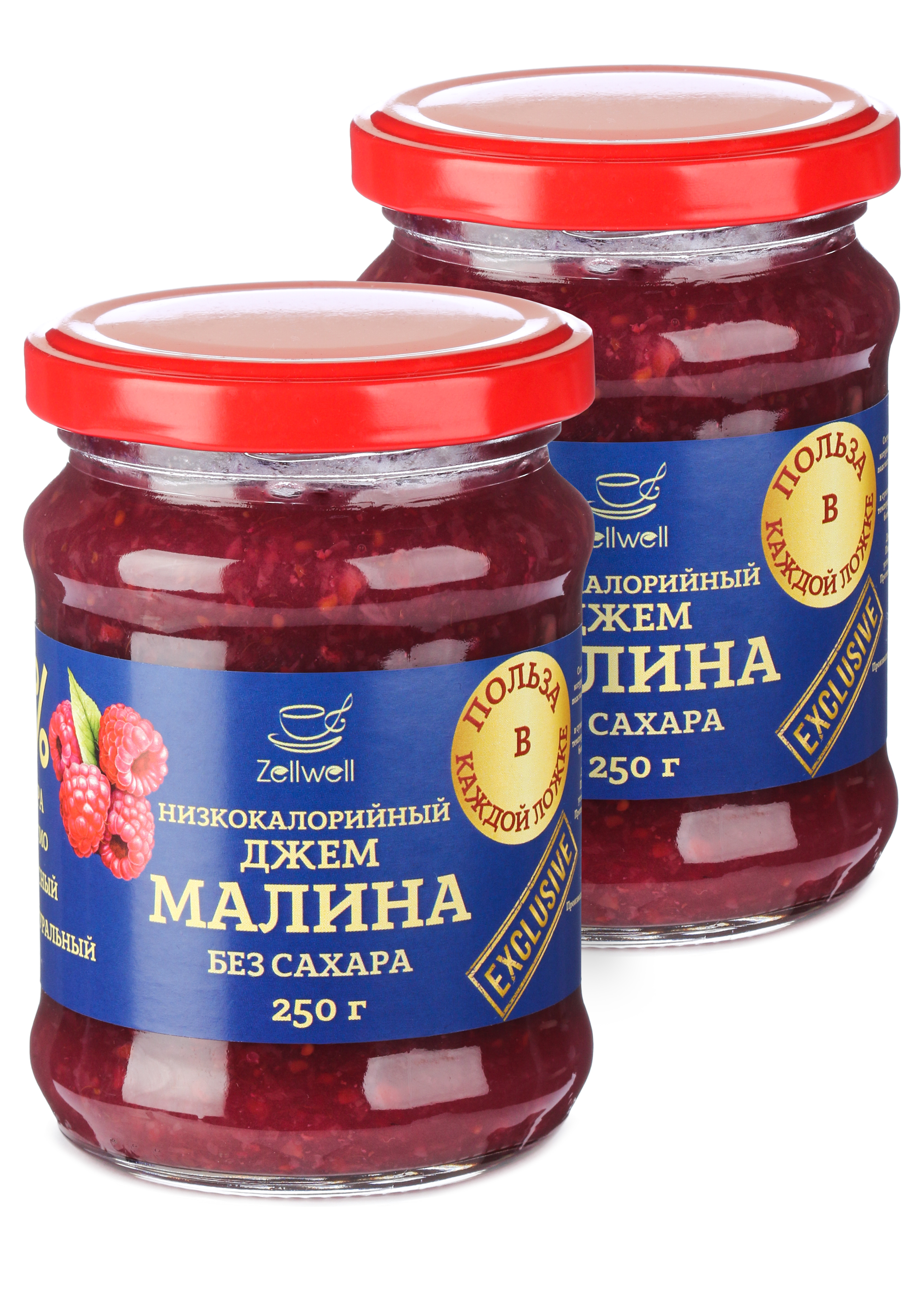 Продукты Низкокалорийные джемы без сахара, 2 шт.