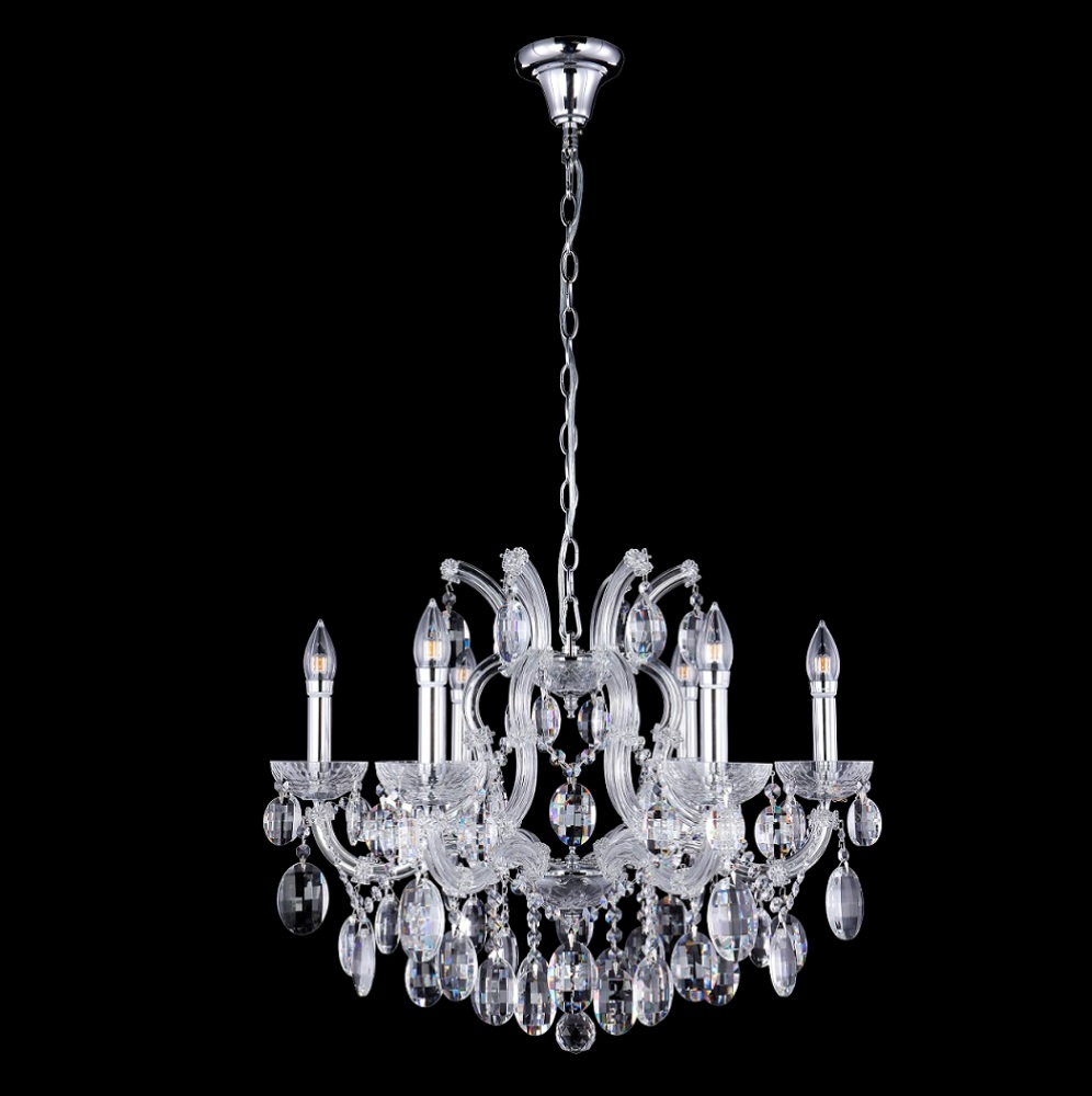 Подвесная хрустальная люстра Hollywood Crystal Lux HOLLYWOOD SP6 CHROM