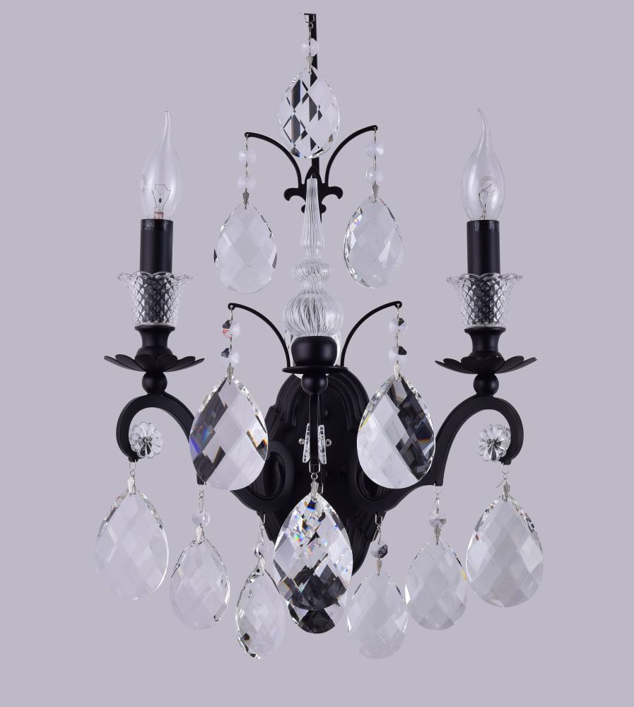 Настенное бра Crystal Lux Magnifico MAGNIFICO AP2 BLACK/TRANSPARENT