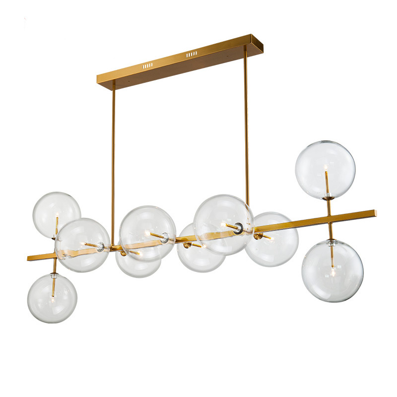 Люстра на штанге Delight Collection Globe Mobile KG0965P-10L brass