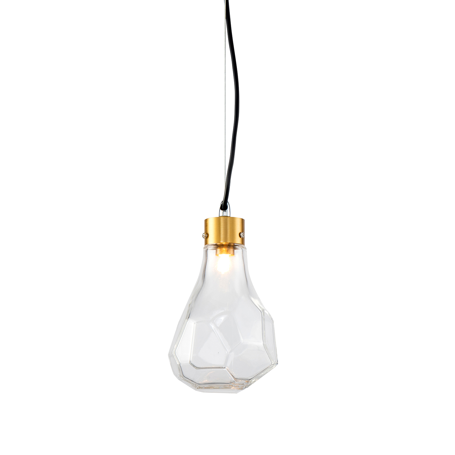 Подвесные светильники  Маркет Света Светильник подвесной Delight Collection KR1197 KR1197P-1 brass/clear