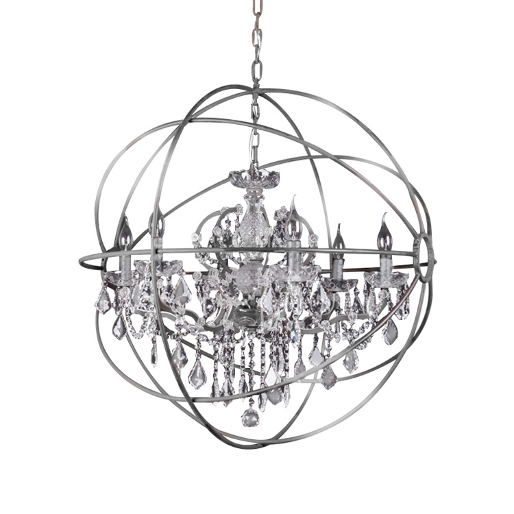 Подвесная люстра Delight Collection Foucault&apos;S Orb 5014-D6 chrome