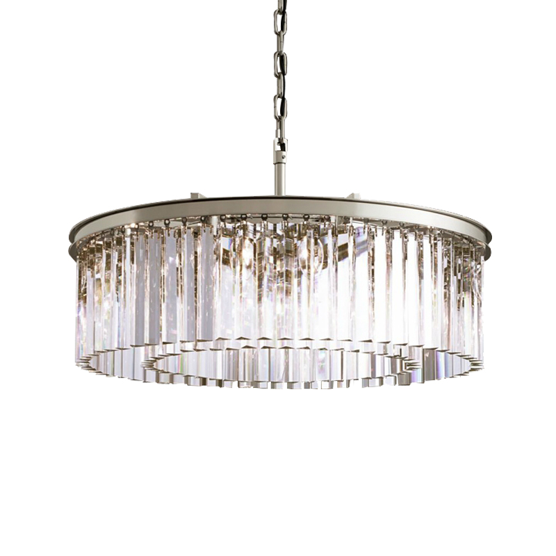 Подвесная люстра Delight Collection 1920s Odeon KR0387P-10B chrome/cle