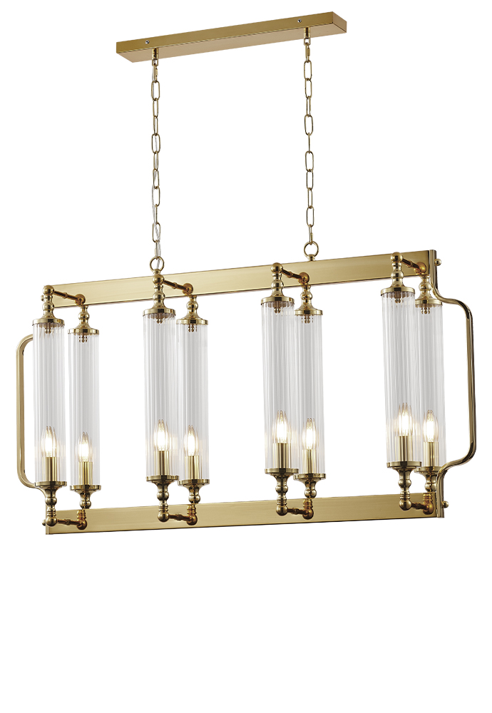 Подвесные люстры Подвесная люстра Crystal Lux Tomas TOMAS SP8 L1000 BRASS