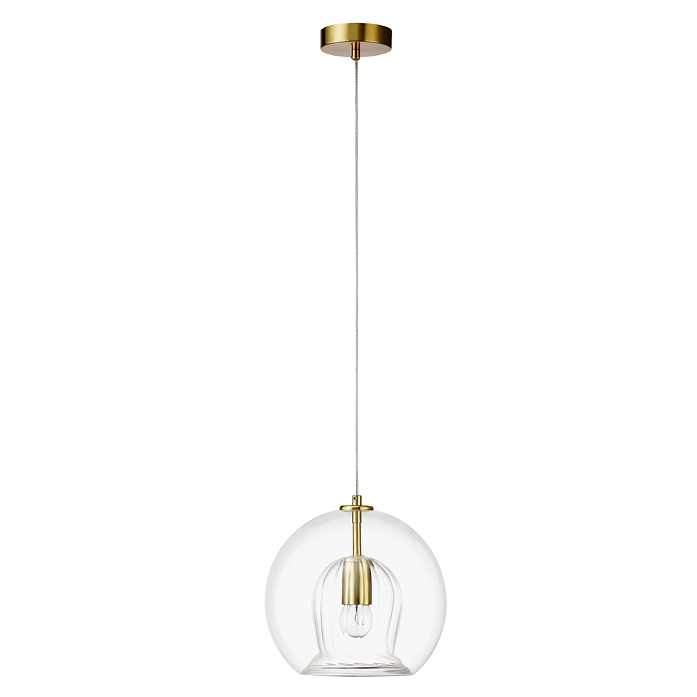 Подвесные светильники  Маркет Света Светильник подвесной Crystal Lux Luisa LUISA SP1 BRASS/TRANSPARENT