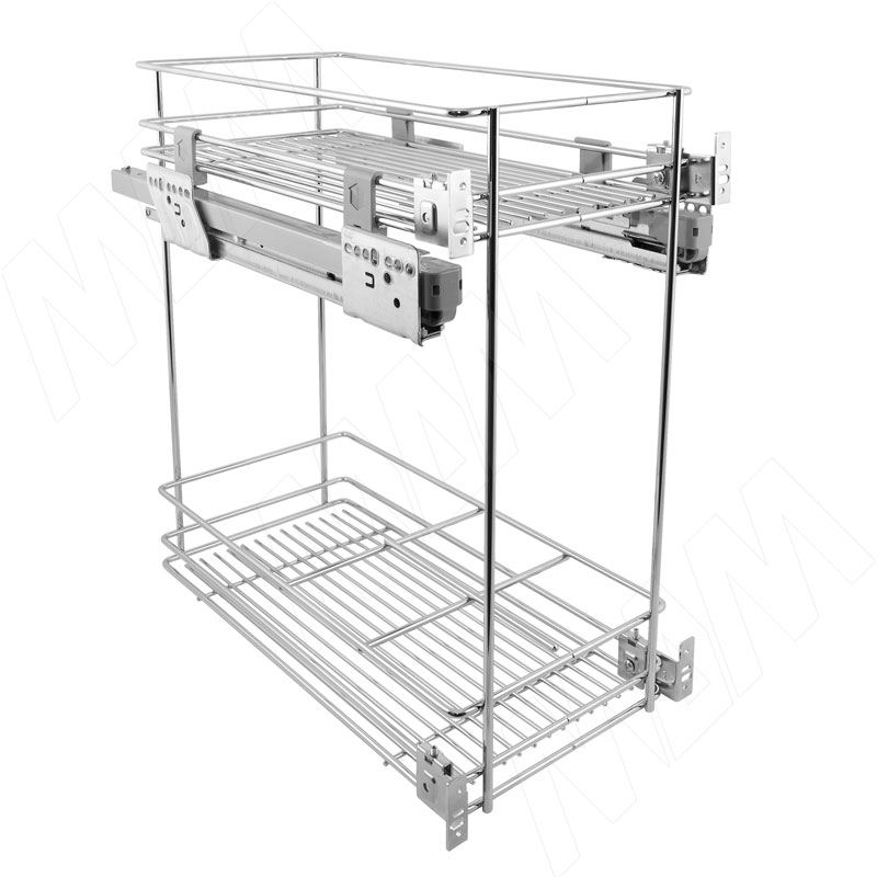 ROUND Двухуровневая корзина, 300 мм, с боковым нижн. креплением, направляющие Nova Pro (EGTGMSL30B2C)