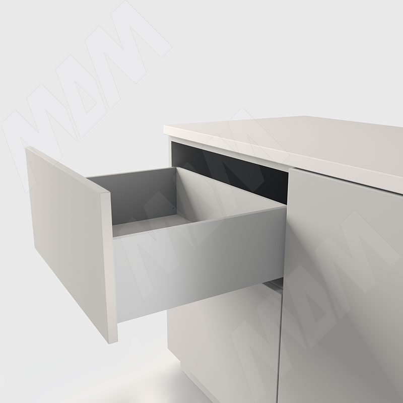 LS BOX комплект ящика 450 мм, цвет серый металлик (боковины h173 мм с направляющими открывания от нажатия) (LT173450)