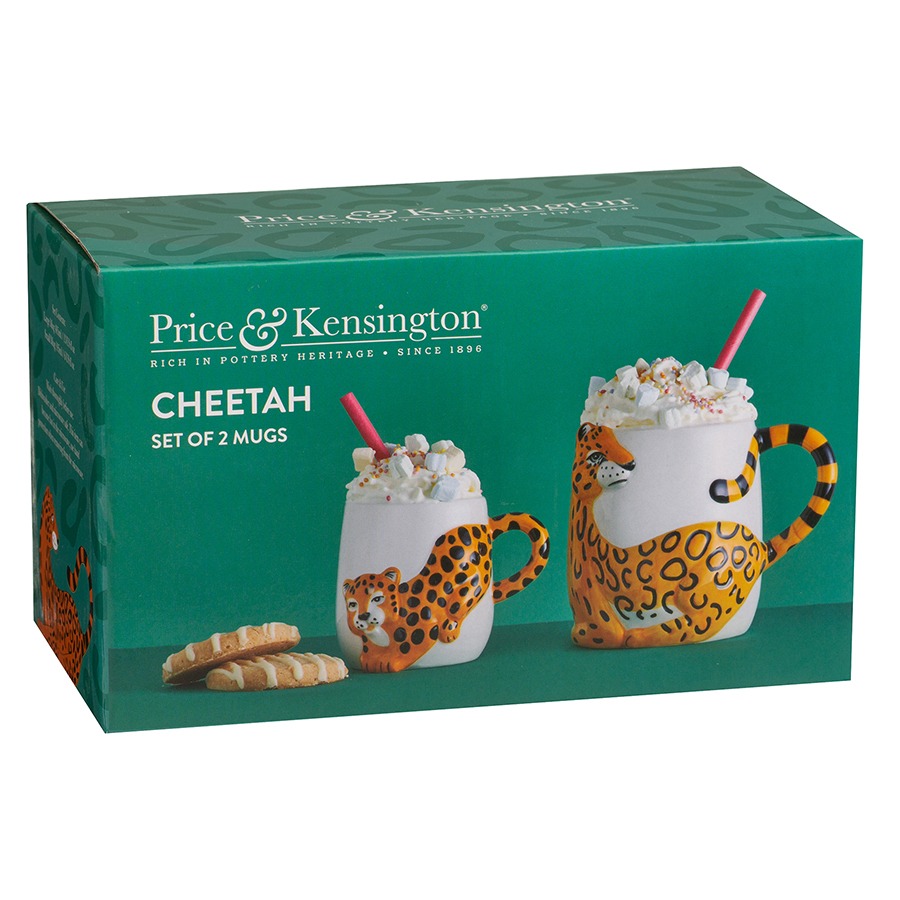 Кружки и чайные сервизы Набор из 2 кружек Cheetah, 405 мл и 195 мл