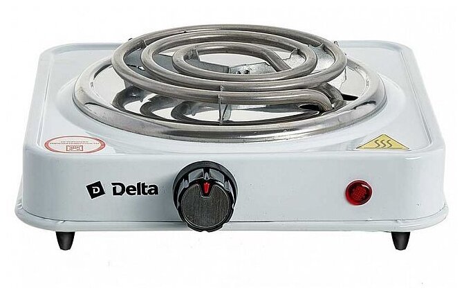Электроплитка DELTA D-703 одноконфорочная спираль белая