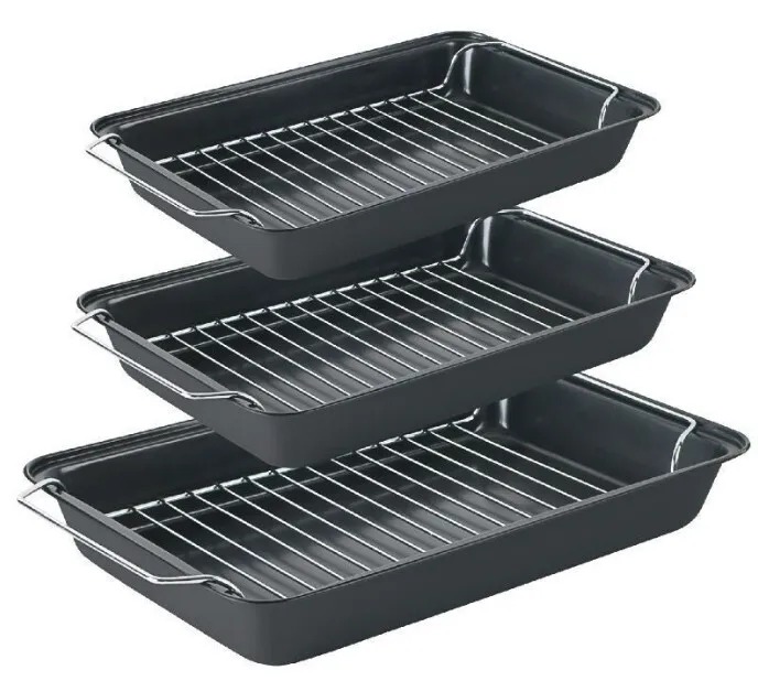 Набор форм Kelli KL-046 3 прямоугольные с антипригарным покрытием Eco friendly 30/32/34 см (6)