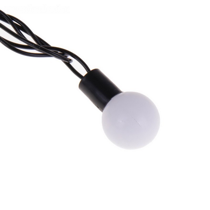 Гирлянда - Нить, уличная с насадками - Шарики большие d=2,5 см, 10 м, LED-100-220V, моргает, свечение мульти