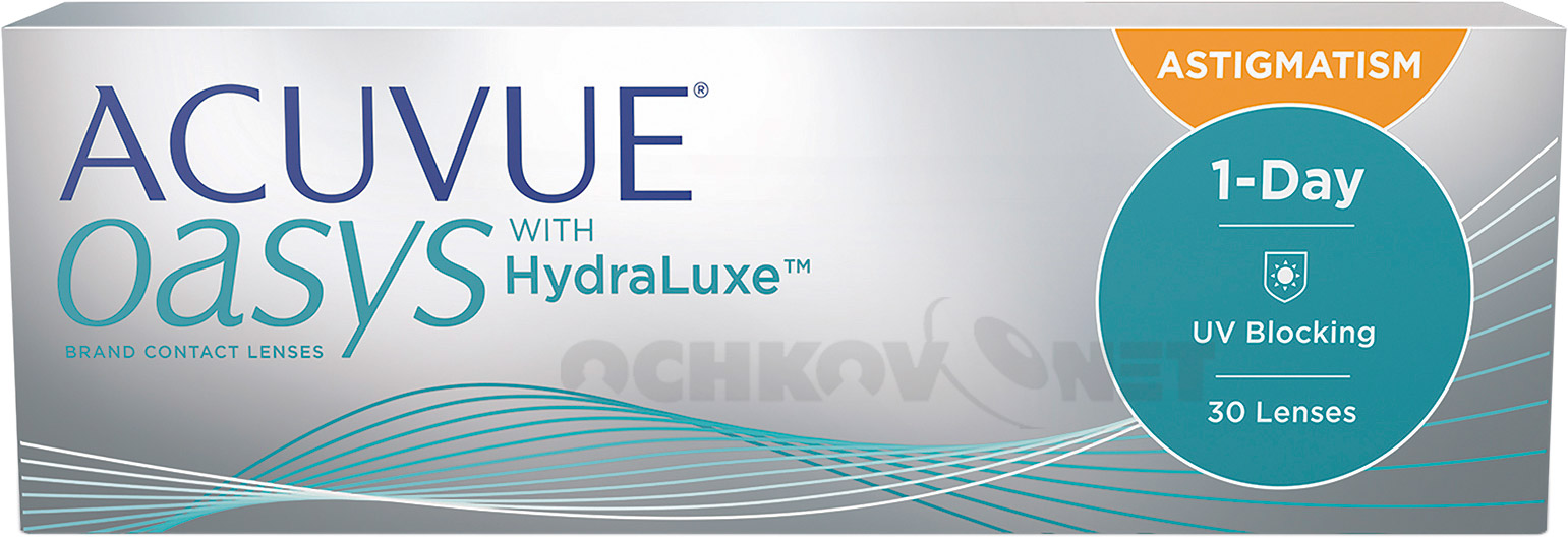 Контактные линзы ACUVUE OASYS 1-Day with HydraLuxe™ for Astigmatism 30 штук