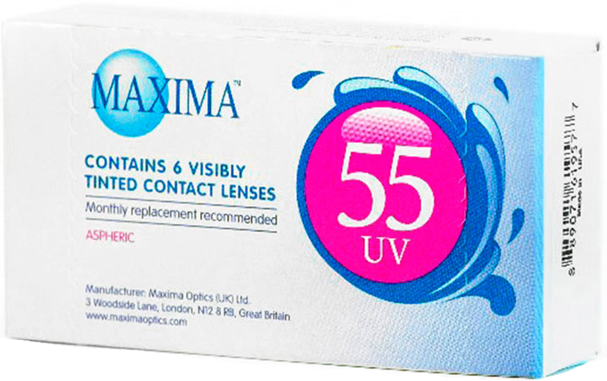 Контактные линзы Maxima 55 UV Aspheric, 6 линз