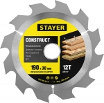 Пильный диск по дереву с гвоздями STAYER MASTER 3683-190-30-12