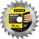 Пильный диск по дереву с гвоздями STAYER MASTER 3683-210-30-24